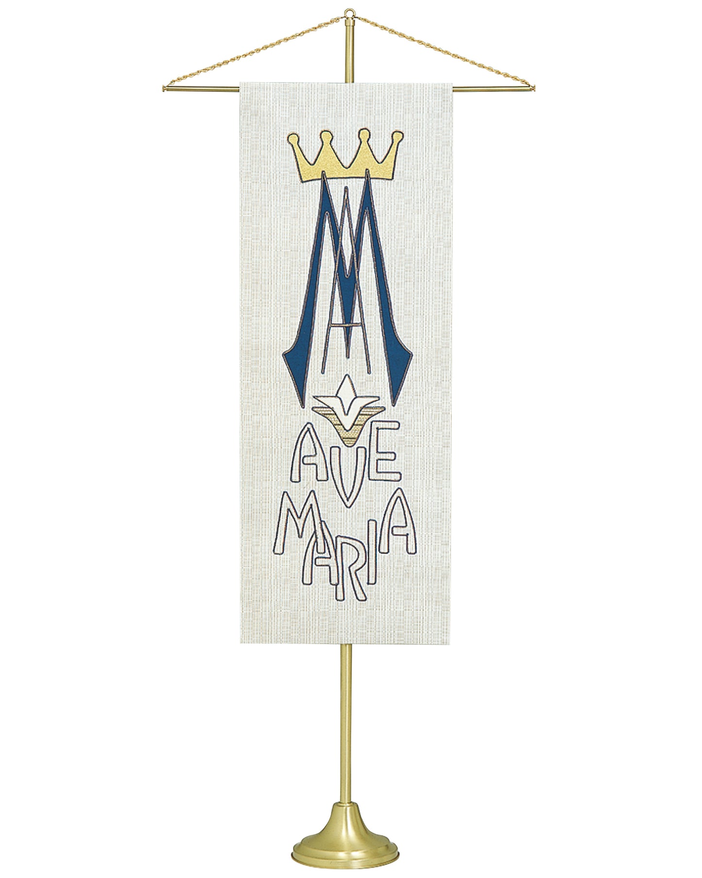 Satin Brass Banner Stand (2 Sizes)