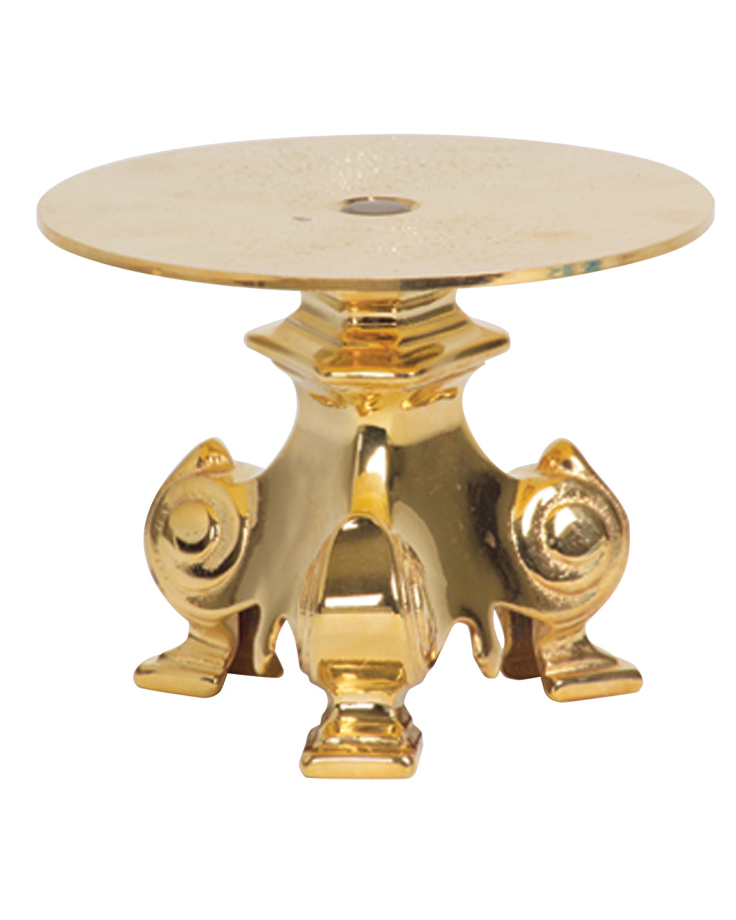 Thabor de tres patas bañado en oro de 24k de 11,4 cm
