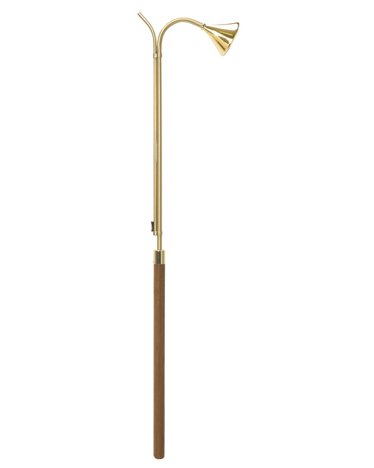 Solid Brass Candle Lighter with Walnut Handle 36"