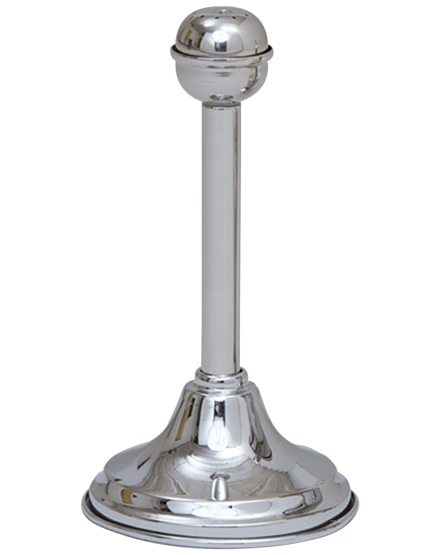 Silver Holy Water Sprinkler on a White Background.