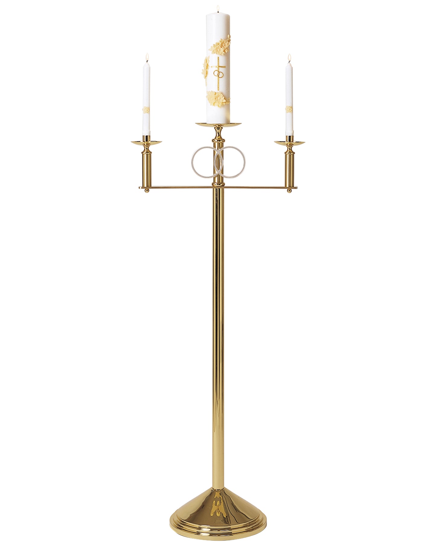 Brass Floor Wedding Candelabra 50"