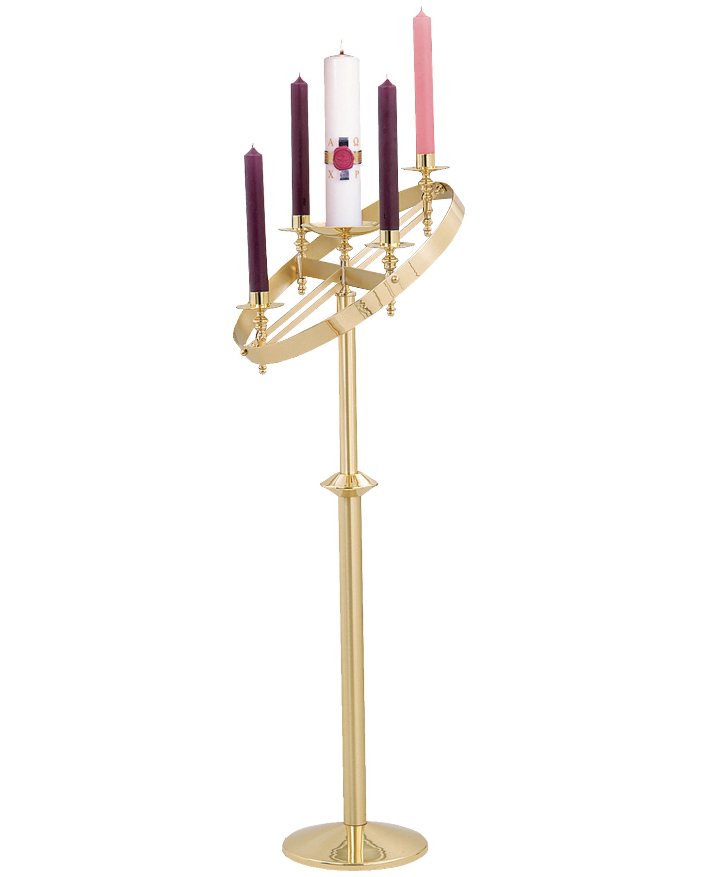 Corona de Adviento de Latón Ajustable 48-55"