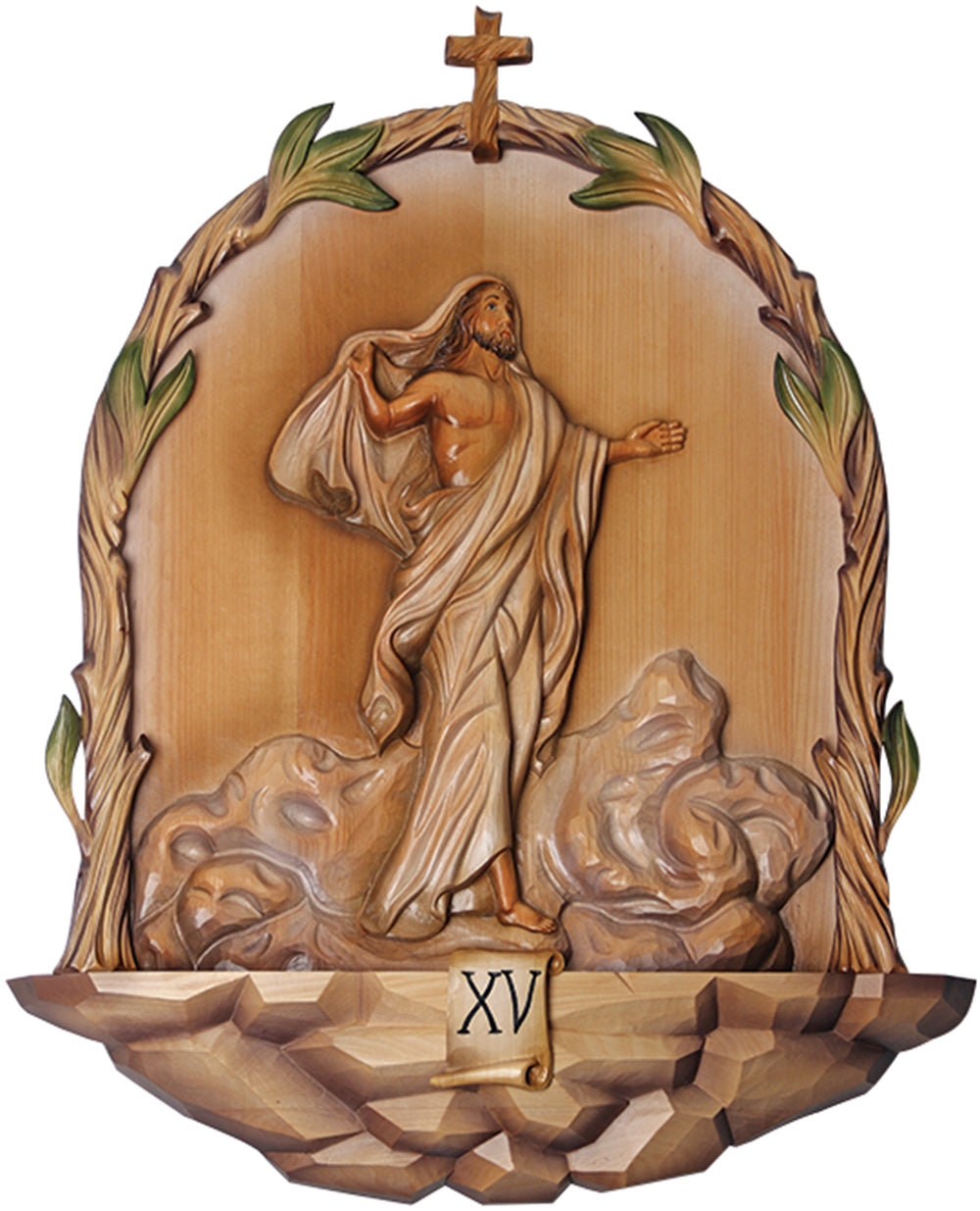 Baroque Style Hand-Carved Stations of the Cross Set