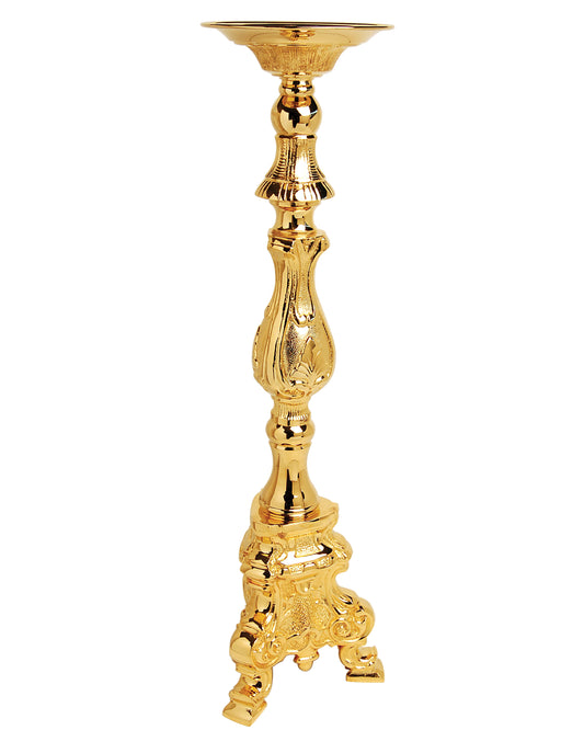 24k Gold-Plated Candlestick 27.5"