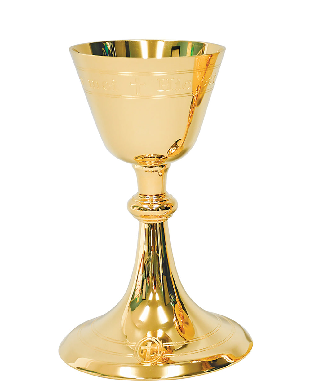 24k Gold Engraved: Hic est Enim Calix Sanguines: Chalice