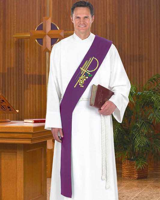 Estola de diácono con Crismón