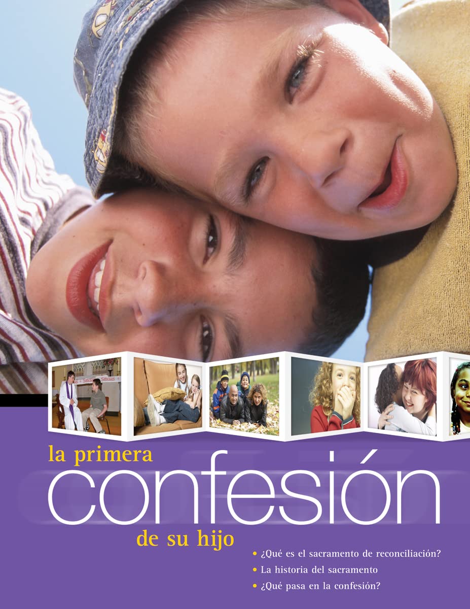 Book cover with two children and a purple section with text and images.
