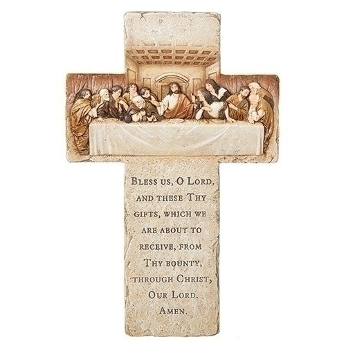 The Last Supper Cross with Prayer 13"