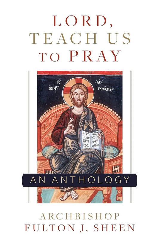 Book cover of 'Lord, Teach Us to Pray' by Archbishop Fulton J. Sheen with a religious icon design.