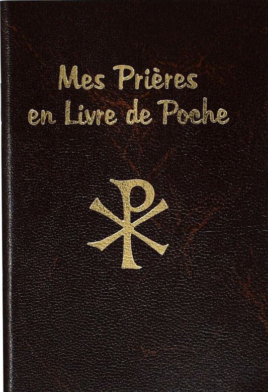 Dark brown book with gold text and symbol on a black background