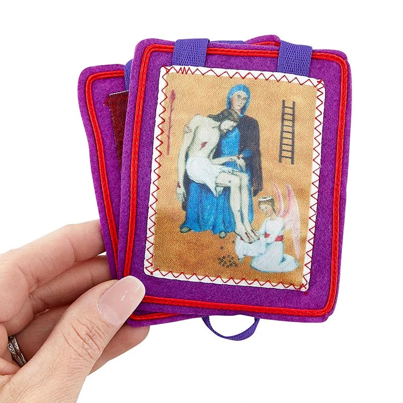 Large Benediction and Protection Purple Scapular