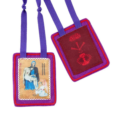 Large Benediction and Protection Purple Scapular