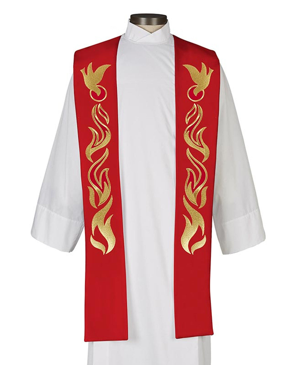 Red and Gold Pentecost Priest Stole