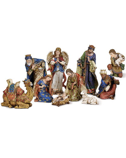 Crèche Ornée 10 Pièces 10-48 cm