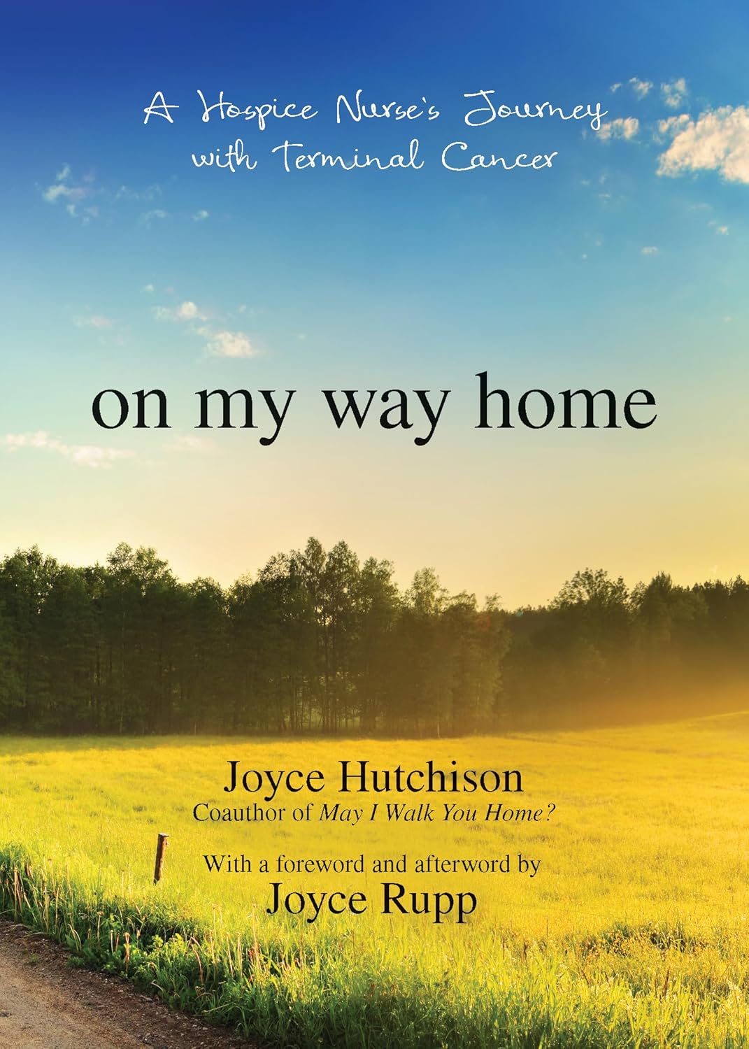 Book cover of 'On My Way Home' by Joyce Hutchison with a scenic background