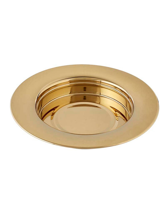 Gold circular object on a white background