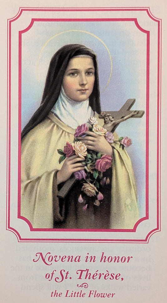 Neuvaine en l'honneur de Sainte Thérèse de l'Enfant Jésus, dépliant triptyque
