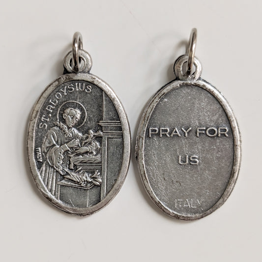 Médaille ovale de Saint Louis « Priez pour nous »