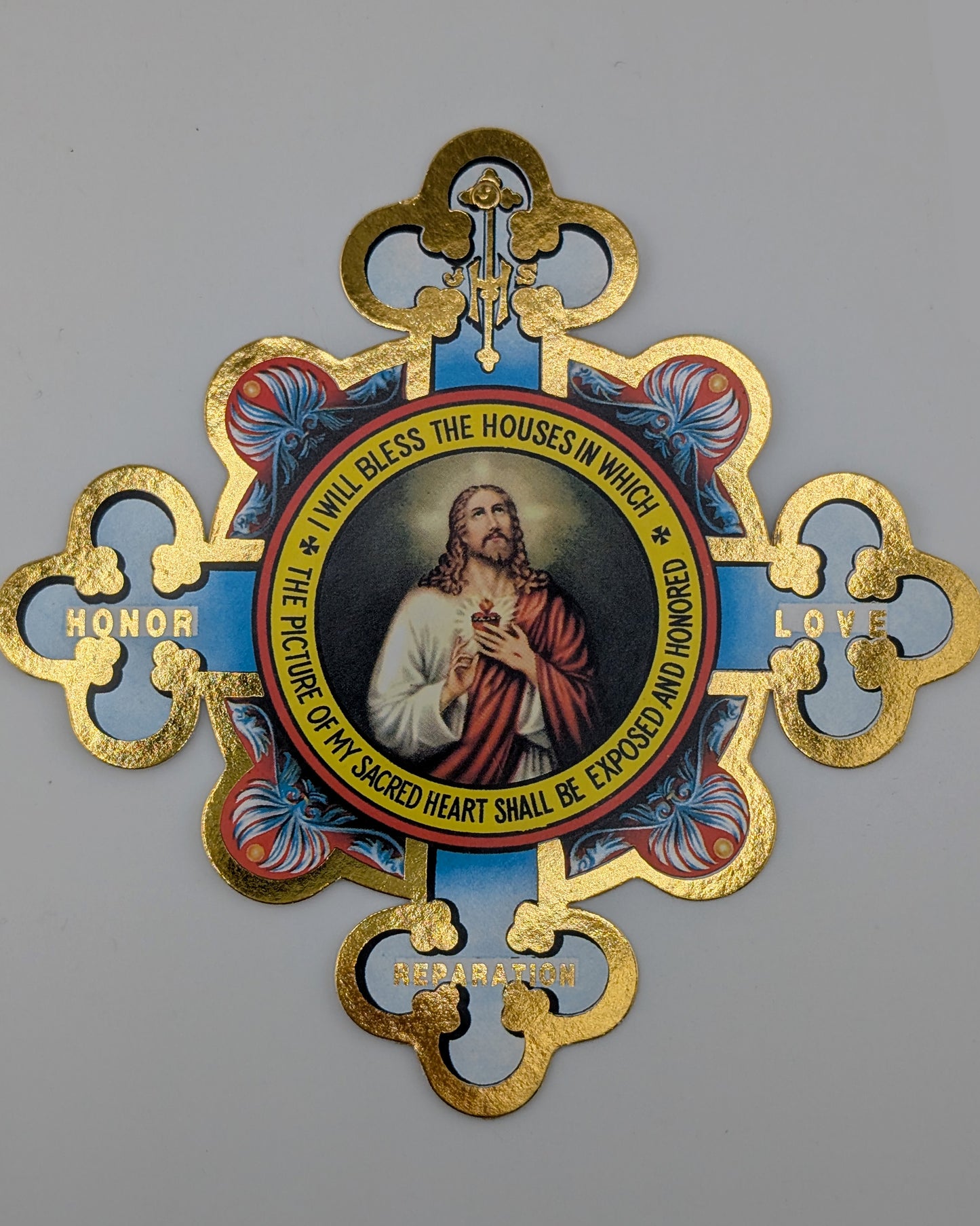 Placa de papel del Sagrado Corazón 5¾"