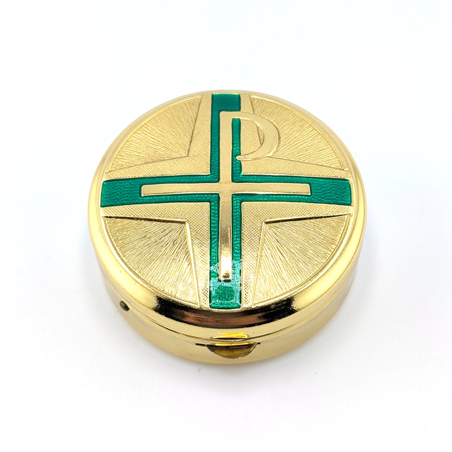 Green Chi Rho Communion Pyx