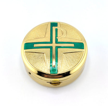 Green Chi Rho Communion Pyx