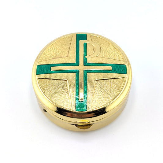Green Chi Rho Communion Pyx
