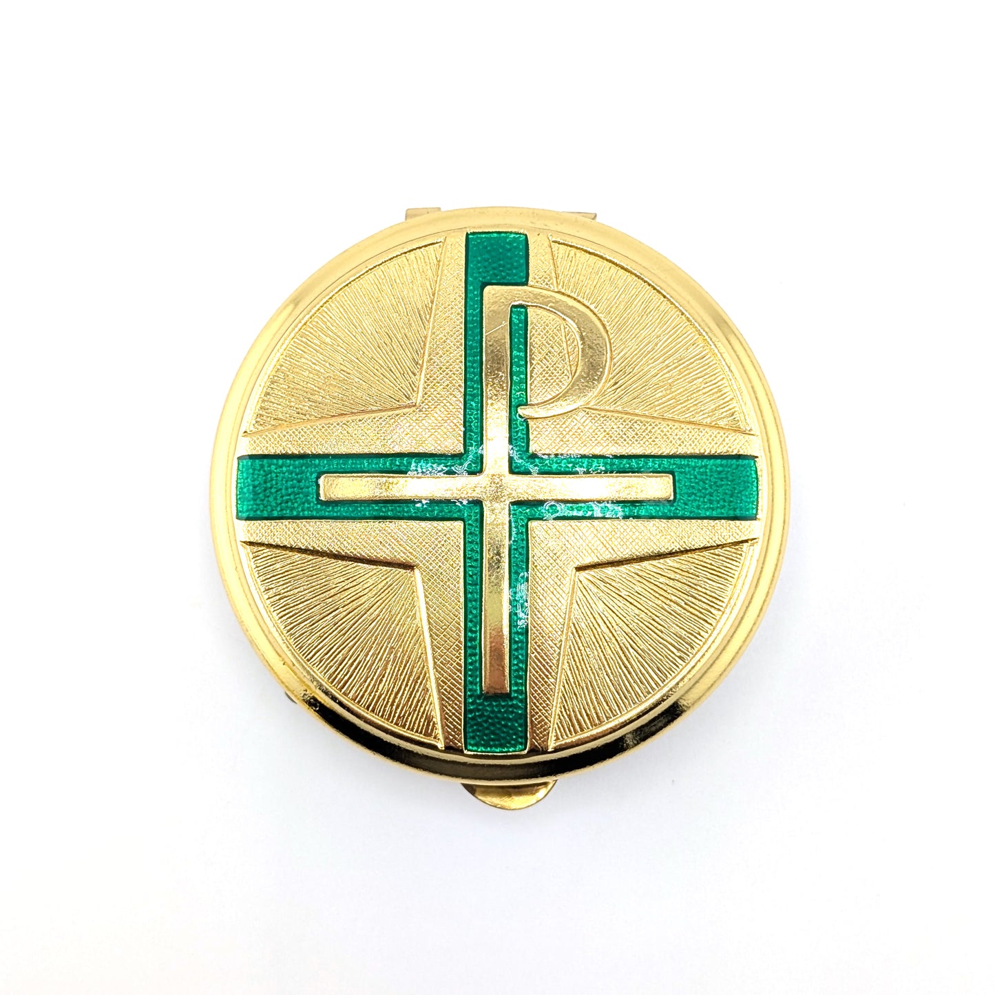 Green Chi Rho Communion Pyx