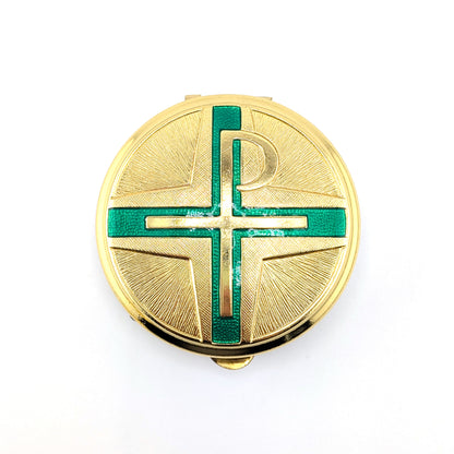 Green Chi Rho Communion Pyx