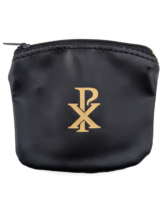 Black Leatherette Rosary Case 3.25 x 2.5"