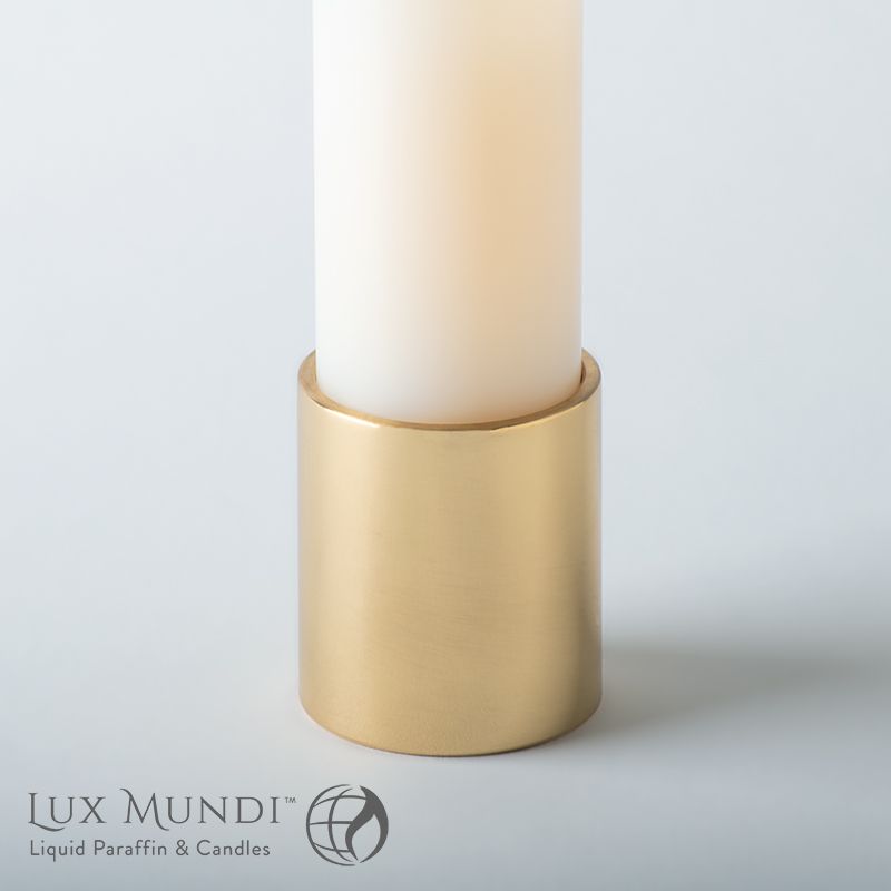 Casquillos de latón para velas de altar rellenables (acabado muy pulido)