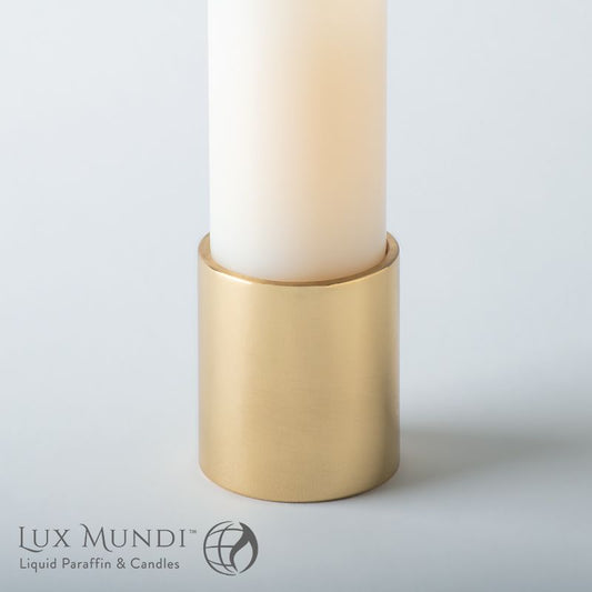 Casquillos de latón para velas de altar rellenables (acabado muy pulido)