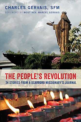 Book cover of 'The People's Revolution' with a statue and candles on a cloudy day.