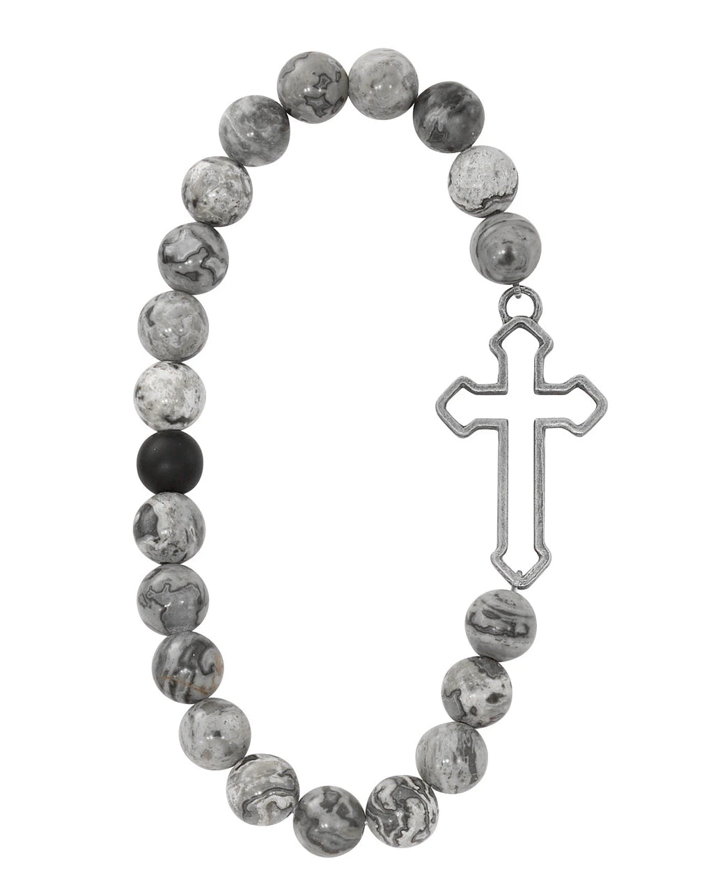 Picasso Stone Bracelet with Cross