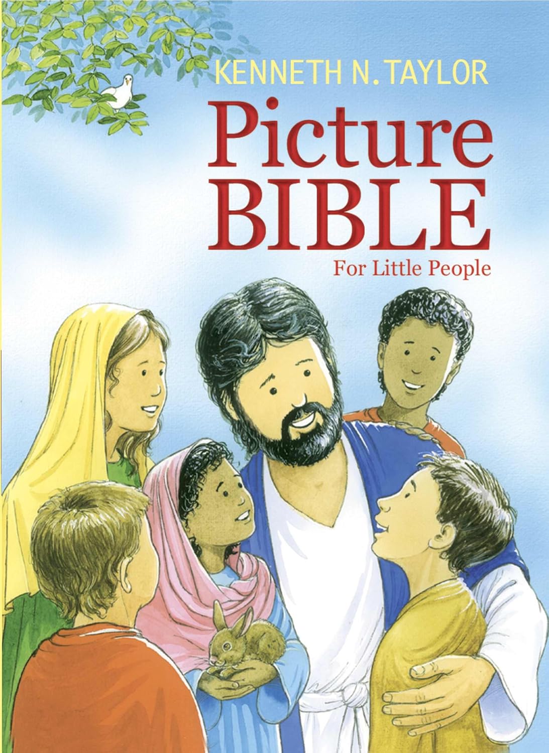 Cover of 'Picture Bible for Little People' by Kenneth N. Taylor with illustrations of Jesus and children.
