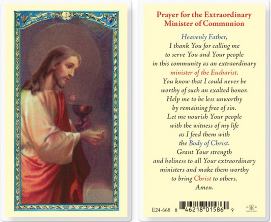 Prayer for the Extraordinary Minister of Communion Holy Card