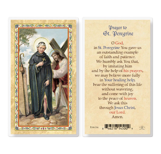 Prayer to St. Peregrine Holy Card