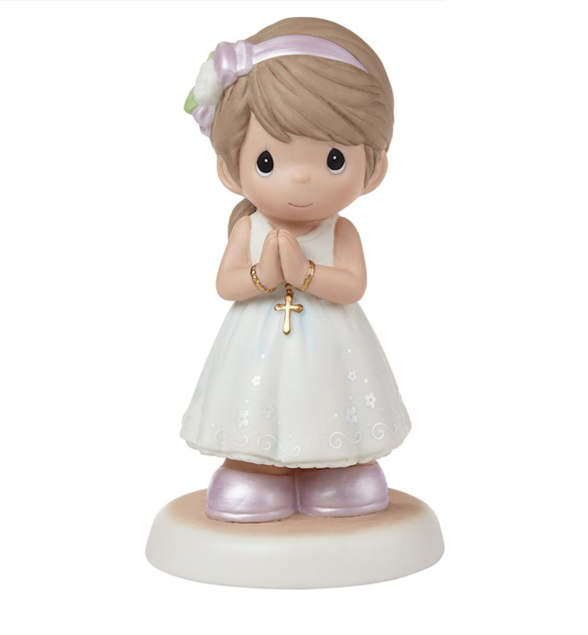 Precious Moments: Praying First Communion Brunette Girl Figurine 5 ...