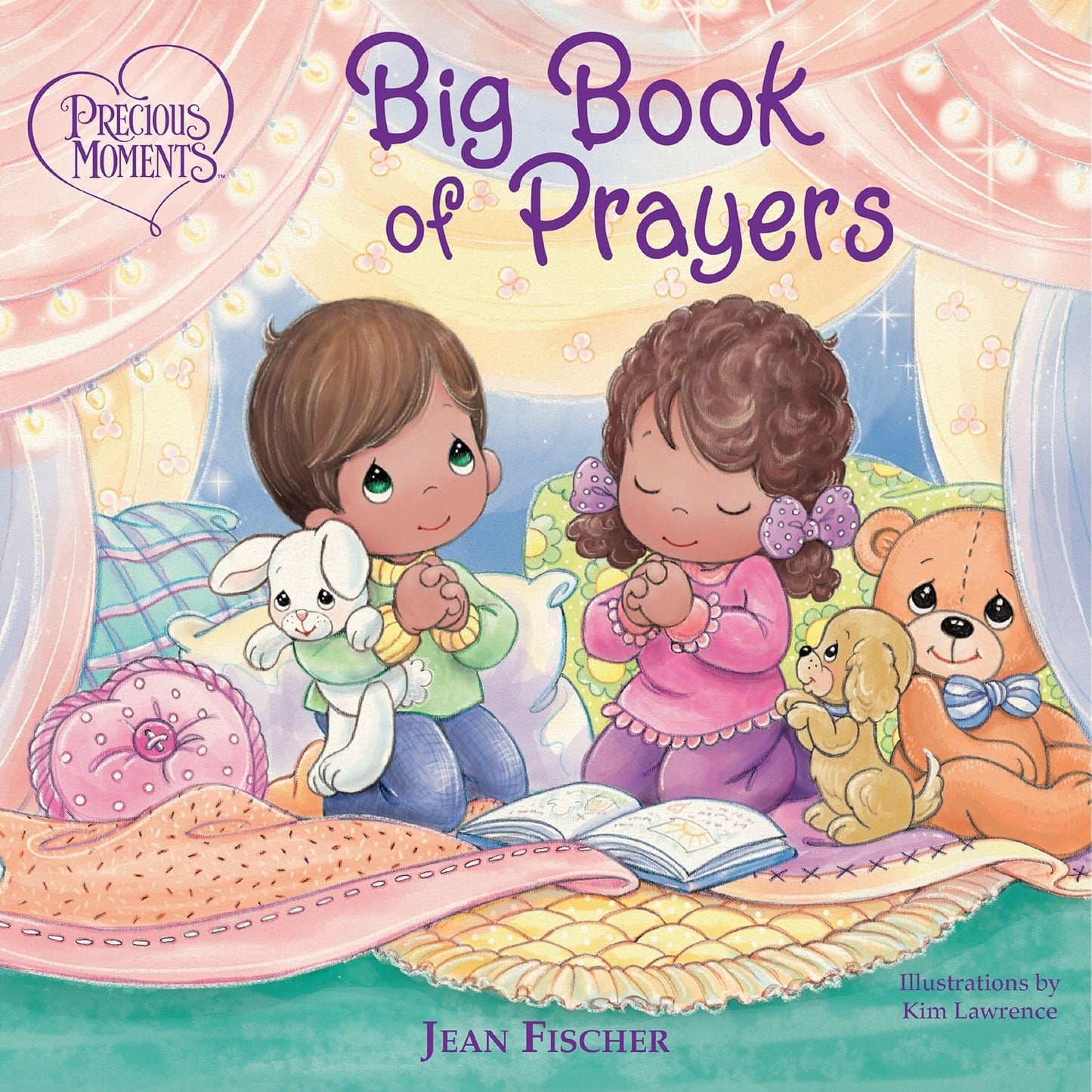 Book cover of 'Big Book of Prayers' with children and animals praying.