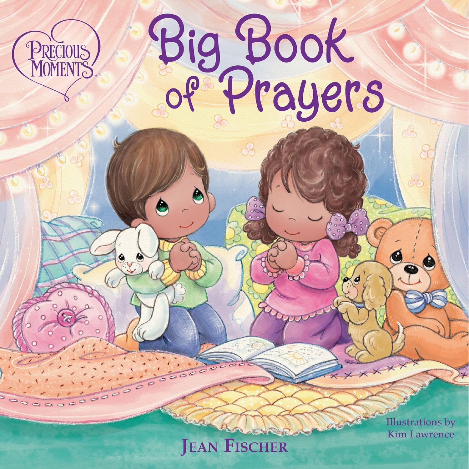 Book cover of 'Big Book of Prayers' with children and animals praying.