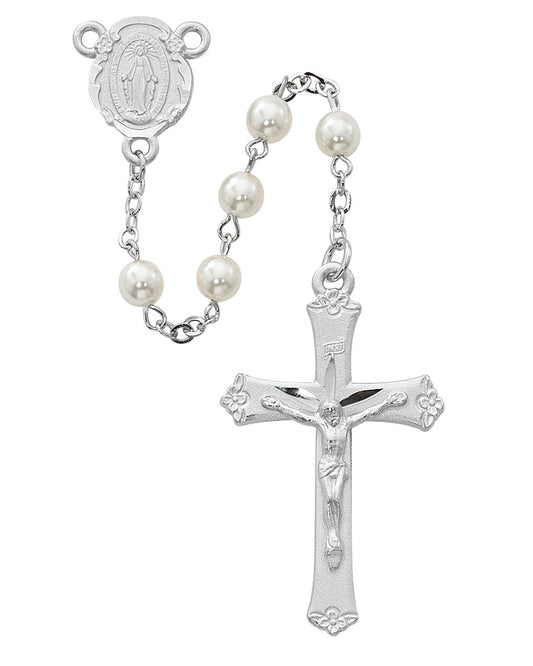 6mm Glass Pearl Rosary
