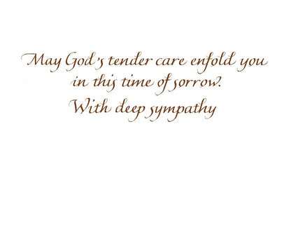 Sympathy message with warm regards on a white background
