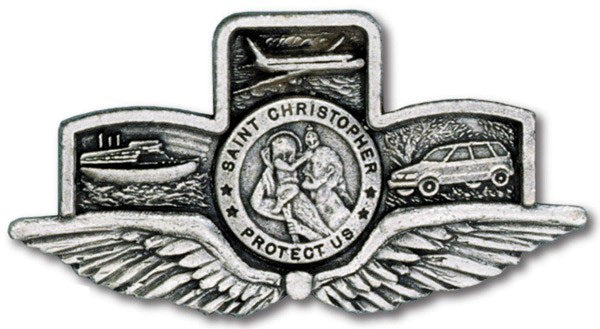 San Cristóbal Alas de Viajero Clip para Visera de Coche 5 cm