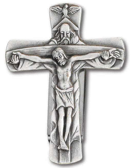 Trinity Cross Pewter Visor Clip