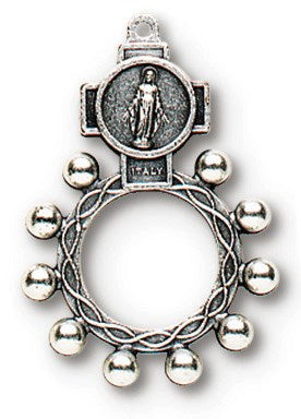 Bague Chapelet Miraculeuse en Argent Oxydé