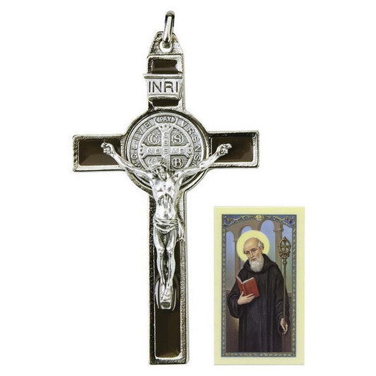 St. Benedict Cross - Brown Enamled