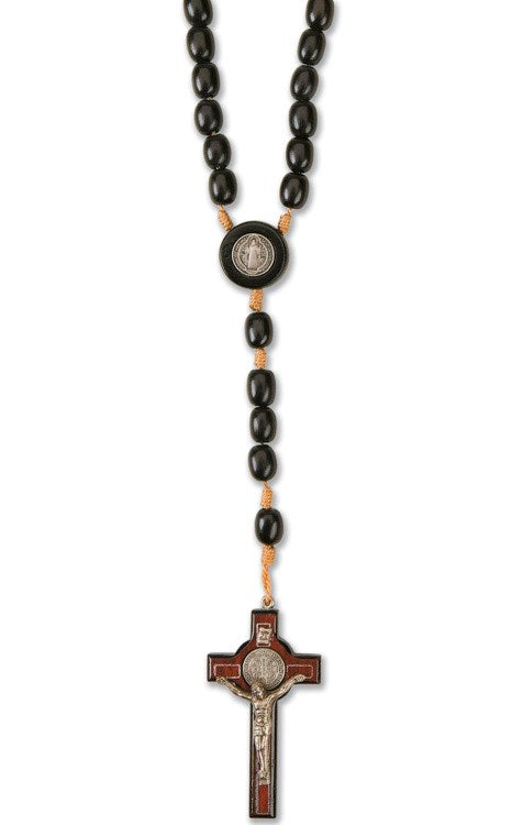 Black Wood St. Benedict Rosary