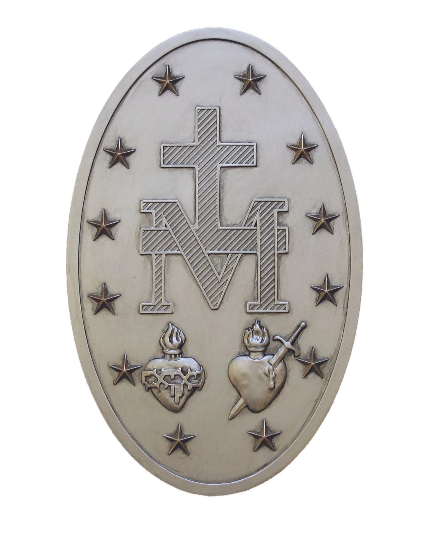 Placa de pared Milagrosa de peltre 5x8"