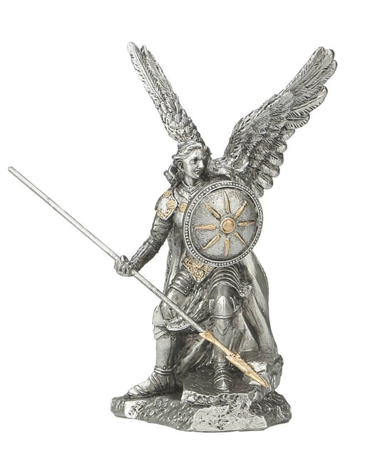 Pewter-Style Archangel Raphael Statue 4"