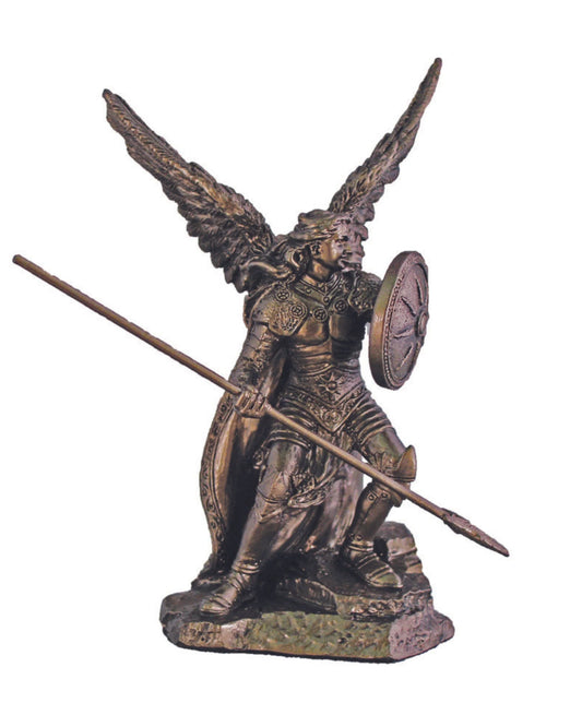 Estatua Arcángel Rafael Bronce-Pintado 10 cm