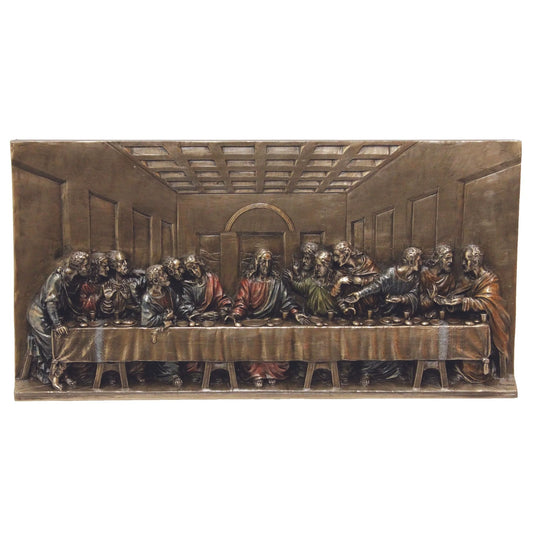 The Last Supper Plaque with Bronze Painted Finish